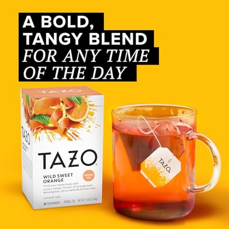 Tazo Wild Sweet Orange Herbal Tea - 120 Tea Bags - Image 3